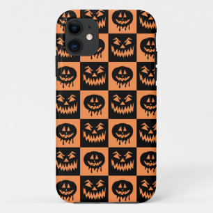 Capa Para iPhone 11 Halloween Pumpkin Face Ghost Spooky Patterno