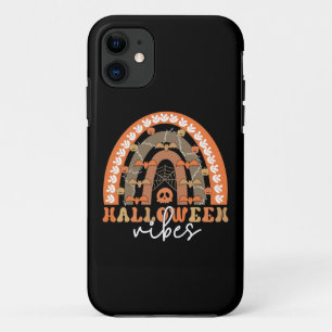 Capa Para iPhone 11 Halloween Vibes Boho Rainbow Fall Spooky