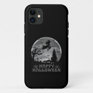 CAPA PARA iPhone 11 HALLOWEEN WITCH GRAVEYARD PRETO E BRANCO