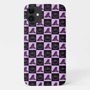 Capa Para iPhone 11 Halloween Witch Hat Pumpkin Face Patterno Assustad