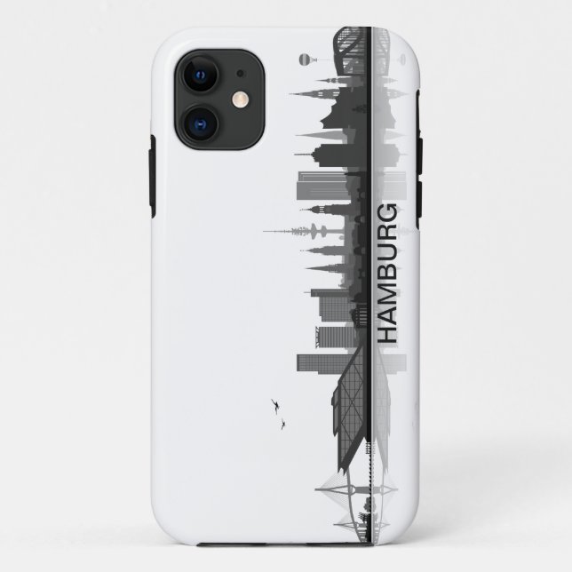 Capa Para iPhone 11 Hamburgo skyline iPhone 5 sleeve/Case (Verso)