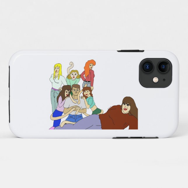 Capa Para iPhone 11 harém-de-cauda (Verso (horizontal))