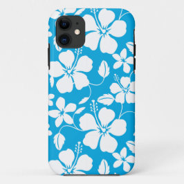 CAPA PARA iPhone 11 HAWAIIAN HULA (HIBISCUS) AZUL