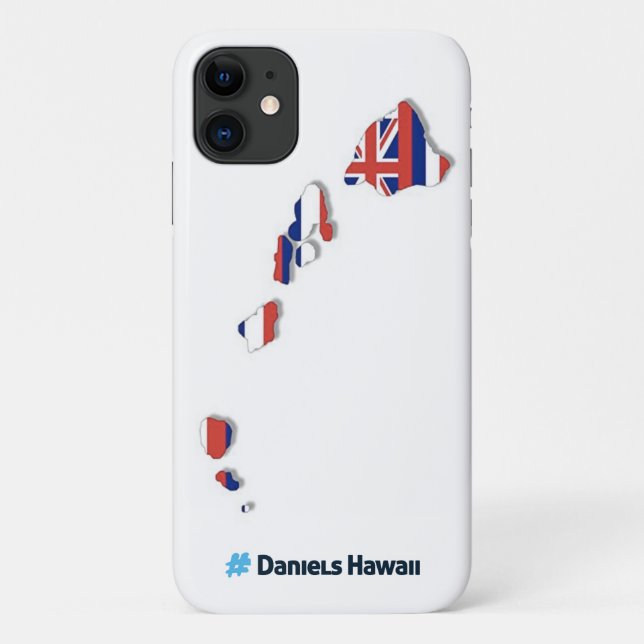 Capa Para iPhone 11 Hawaiian Island & Hawaiian Flag iPhone 11 Case (Verso)