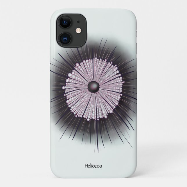 Capa Para iPhone 11 Heliozoa Microbiologia Geek Arte Digital (Verso)