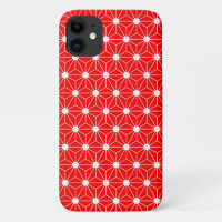 Hemp Leaf Asanoha japão padrão tradicional vermelh