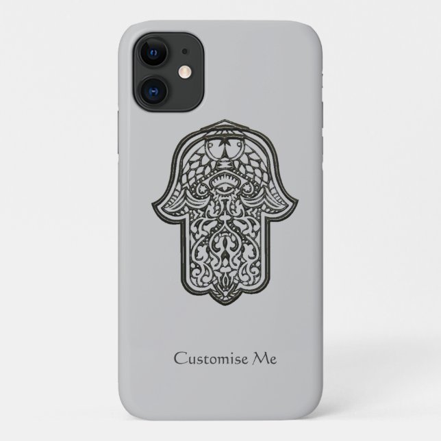 Capa Para iPhone 11 Henna Hand of Hamsa (capas de iphone original) (Verso)
