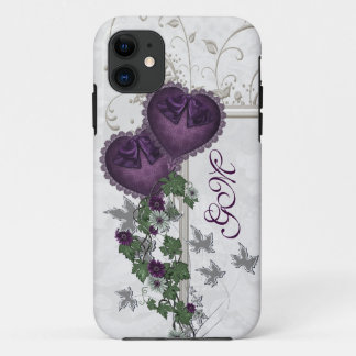 Capa Para iPhone 11 Hera elegante & corações roxos