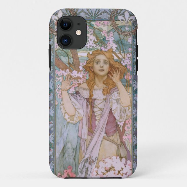 Capa Para iPhone 11 heroína medieval Joan of Arc por Alphonse Mucha (Verso)