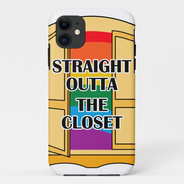 Capa Para iPhone 11 Hetero Fora Do Armário (Verso)