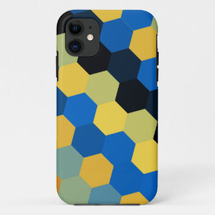 Capa Para iPhone 11 Hexágonos retrorcoloridos sem costura, gráfico 2