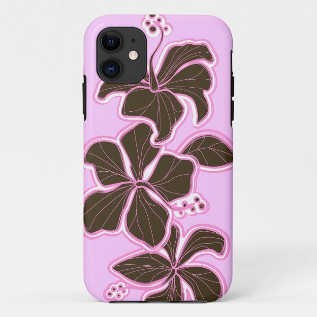 Capa Para iPhone 11 Hibiscus IPhone havaiano de Kailua 5 casos (Verso)