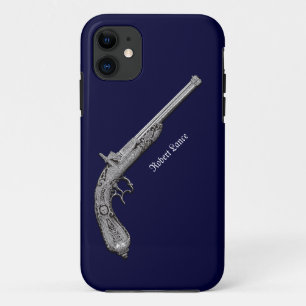 Capa Para iPhone 11 Hipótese de pistola antiga Blue iPhone 5