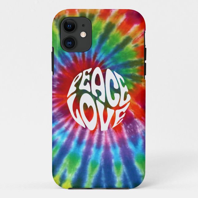 Capa Para iPhone 11 Hippy Tie Dye 60s (Verso)