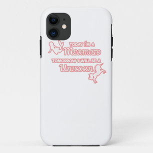 Capa Para iPhone 11 Hoje sou uma Sereia Amanhã serei um Unicórnio
