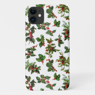 Capa Para iPhone 11 Holly, Vermelhos Festivos e Verdes