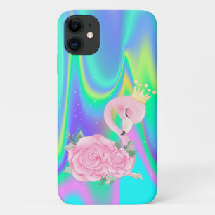 Capa Para iPhone 11 Holográfico e legado - Bebê Flamingo
