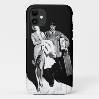 Capa Para iPhone 11 Homem da bagagem da mala de viagem do Bellhop da