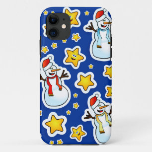 Capa Para iPhone 11 Homem de neve e estrelas, caso do iPhone 5