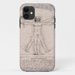 Capa Para iPhone 11 Homem Vitruviano, Leonardo da Vinci