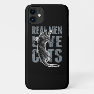 Capa Para iPhone 11 Homens Reais Adoram Gatos Escuros