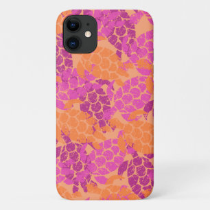 Capa Para iPhone 11 Honu Sea Turtle Havaiana Aloha Rosa