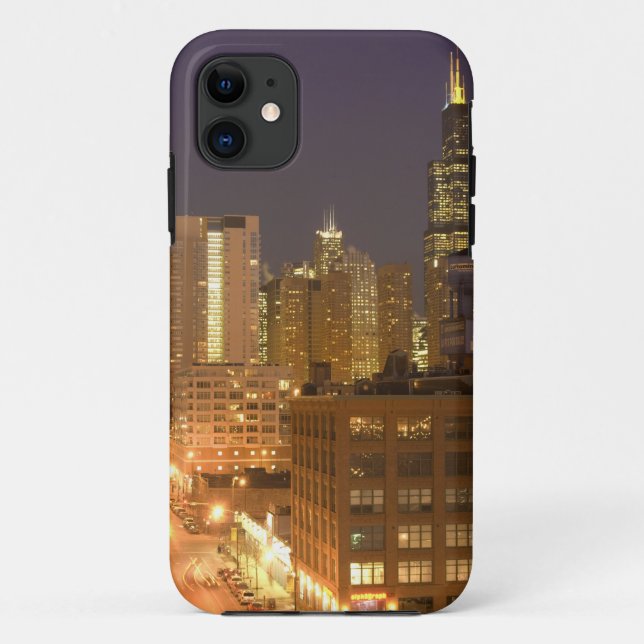 Capa Para iPhone 11 Horizonte de Chicago, Illinois, de West Loop em (Verso)