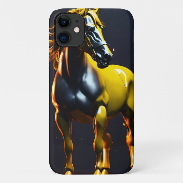 Capa Para iPhone 11 Horse Logo iPhone 11 Barely There Case (Verso)