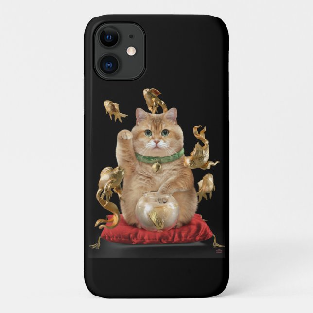 Capa Para iPhone 11 Hosico Maneki-neko (Verso)