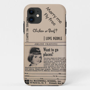 Capa Para iPhone 11 Hospedeiros de bordo da linha aérea do Stewardess