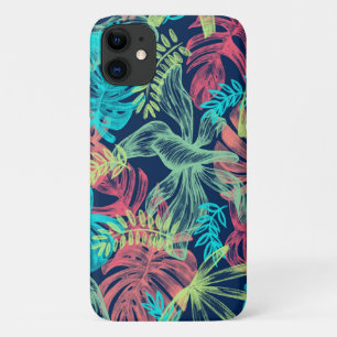 Capa Para iPhone 11 huawei asiático colorido de flores tropicais