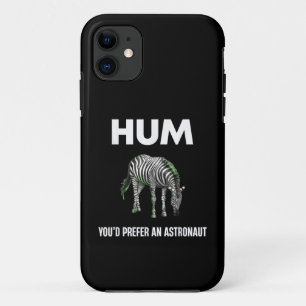 Capa Para iPhone 11 Hum, Você Preferiria Uma Zebra Engraçada Adtronaut