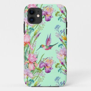 Capa Para iPhone 11 Hummingbird No Jardim