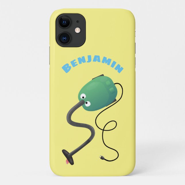 Capa Para iPhone 11 Humor de desenho animado de aspirador (Verso)