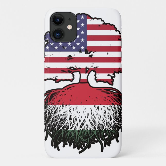 Capa Para iPhone 11 Hungria Húngaro Americano EUA Estados Unidos (Verso)