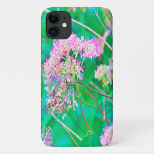 Capa Para iPhone 11 Hydrangeas rosa-quente com espírito invincibelde