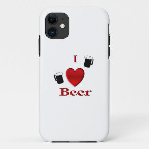 Capa Para iPhone 11 I Heart Beer Design