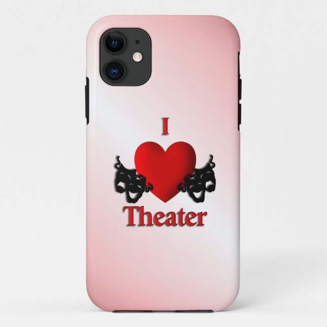 Capa Para iPhone 11 I Heart Theater Pink (Verso)