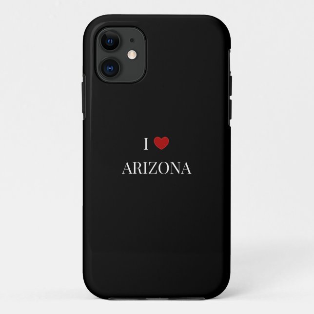 Capa Para iPhone 11 "I Love Arizona" (Verso)
