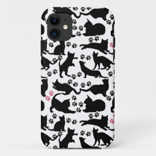 Capa Para iPhone 11 Ícone Gato Preto com Patas