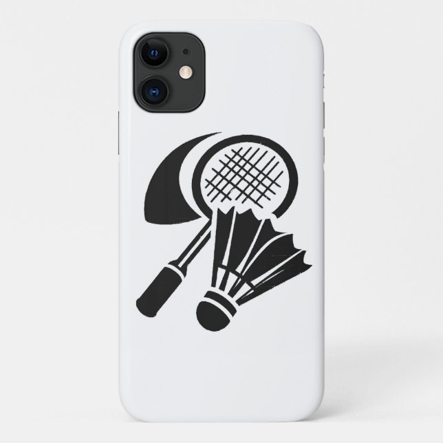 Capa Para iPhone 11 Ideias de presentes de badminton (Verso)