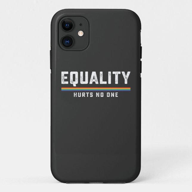 Capa Para iPhone 11 Igualdade de Orgulho LGBT não prejudica nenhuma lé (Verso)