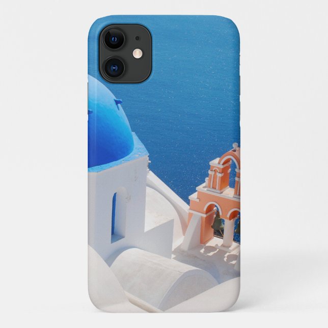 Capa Para iPhone 11 Ilha Grega Santorini (Verso)