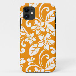 CAPA PARA iPhone 11 ILHA PLUMERIA (LARANJA)