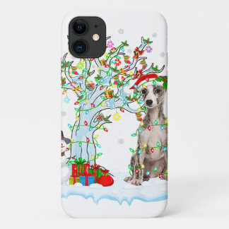 Capa Para iPhone 11 Iluminação em árvore do cachorro-branco | Presente