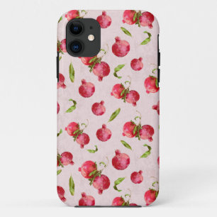Capa Para iPhone 11 Ilustração Botânica de Romã Desenhada à Mão