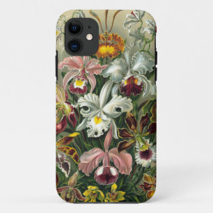 Capa Para iPhone 11 Ilustração da orquídea do vintage de Ernst Haec