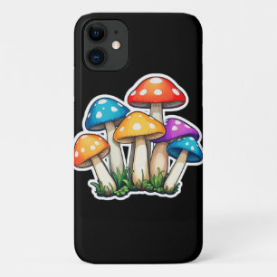 Capa Para iPhone 11 Ilustração de Cogumelo Transparente