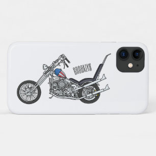 Capa Para iPhone 11 Ilustração de desenho animado Chopper Motorcycle 1