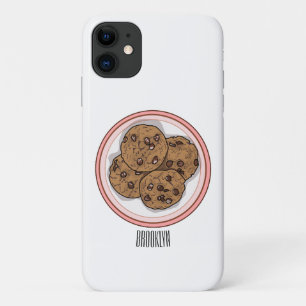 Capa Para iPhone 11 Ilustração de desenho animado com chip de chocolat